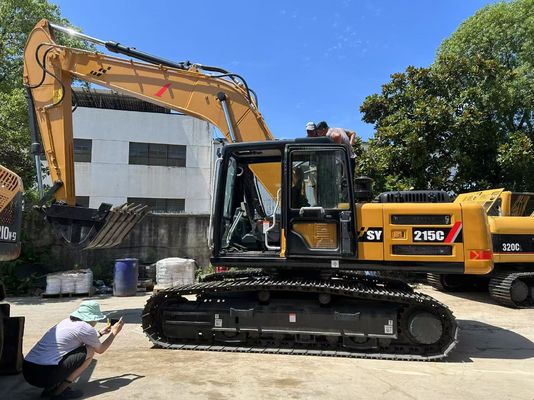 Excavatrice hydraulique sur chenilles Sany SY215C d'occasion, prix d'usine, en excellent état
