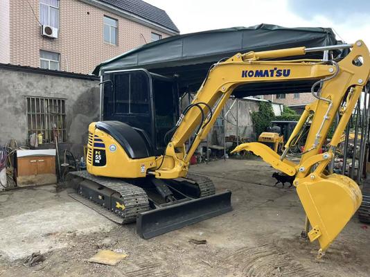 Komatsu 55MR d'origine japonaise avec bras oscillants gauche et droit, mini-pelle d'occasion de haute qualité, prix bas